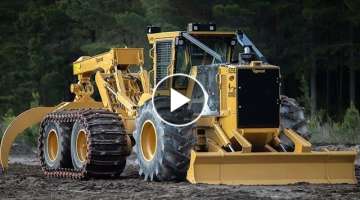 Felling Machine - Cable Assist Yarding, Steep Slope Tigercat skidder and Remote Winch Assist Doze...